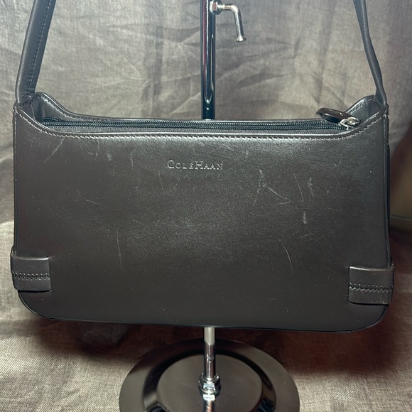Cole Haan Structured Shoulder Dark Brown Leather Bag - Picture 1 of 13